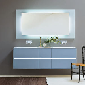 double washbasin cabinet / wall-hung / wooden / contemporary