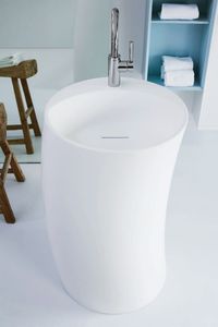 free-standing washbasin / Solid Surface / original design / commercial