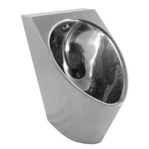 brushed stainless steel urinal