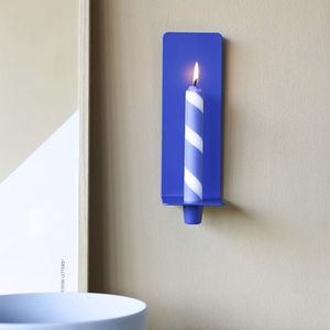 powder-coated steel candle holder