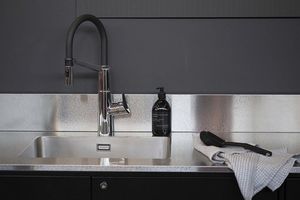 stainless steel backsplash 1