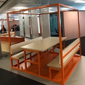 contemporary table and bench set