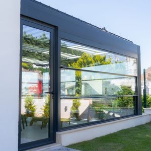double-glazed glass panel