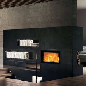 closed wood hearth