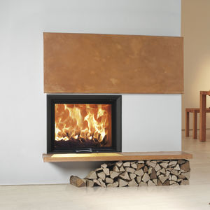 closed wood hearth