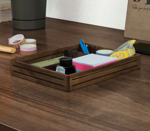 walnut desk organizer