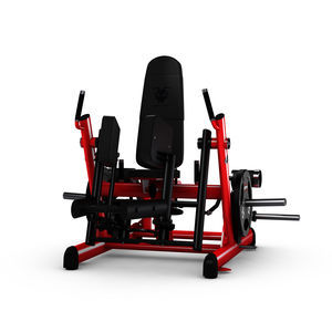 inclined leg press weight training machine