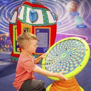 play panel with spinning wheel