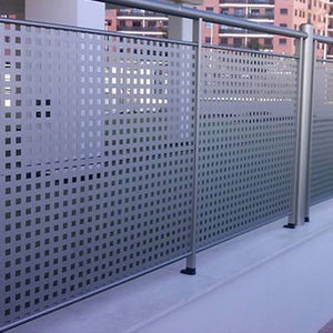metal sheet with square perforations