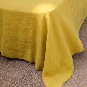 linen bed sheet