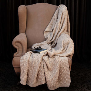 Merino wool throw blanket