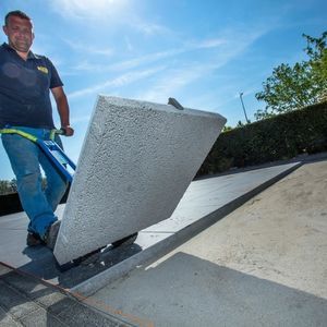 plaster paving slab