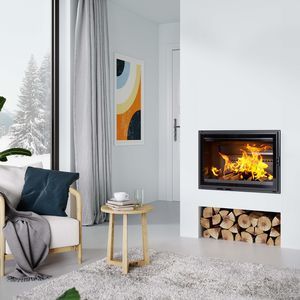 wood-burning fireplace