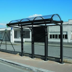galvanised steel bus shelter