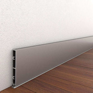 silver-colored baseboard
