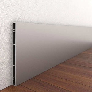 silver-colored baseboard
