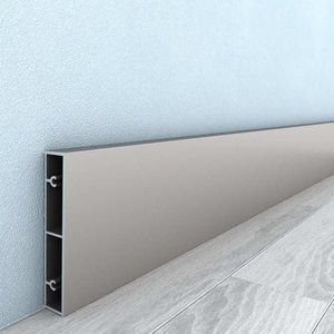 silver-colored baseboard