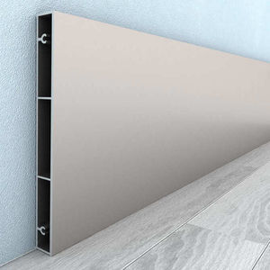 silver-colored baseboard
