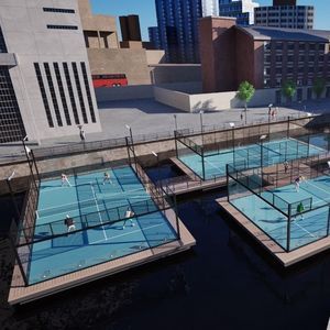 floating multisport field