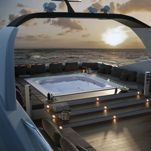 built-in hot tub