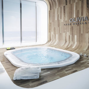 built-in hot tub