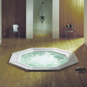 built-in hot tub