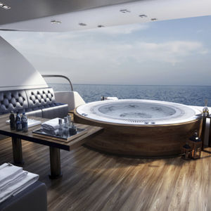built-in hot tub