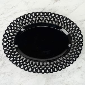 glazed ceramic presentation platter