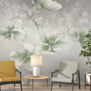floral motif wallpaper