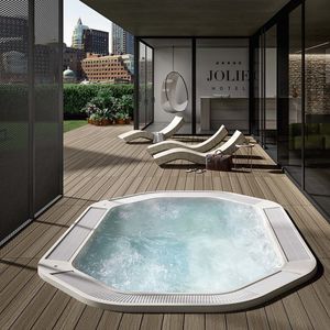 built-in hot tub