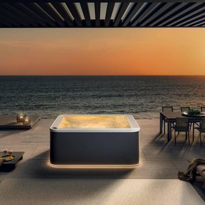 built-in hot tub