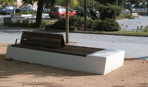 contemporary public bench