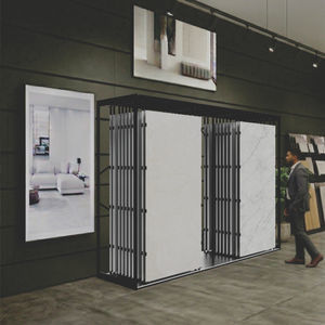 wall-mounted tile display rack