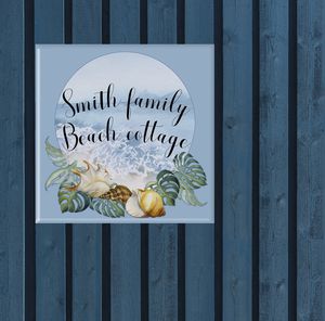 outdoor signage plate