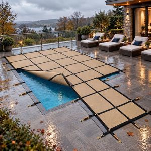 grommeted swimming pool cover