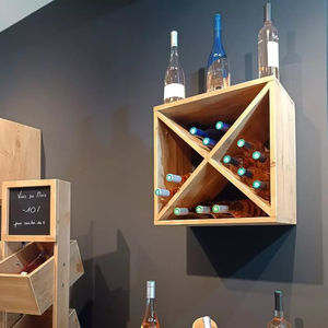solid wood wine rack