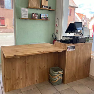 solid wood counter