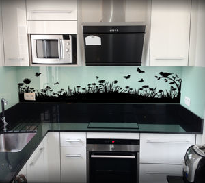 tempered glass backsplash