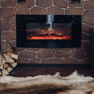 wood-burning fireplace