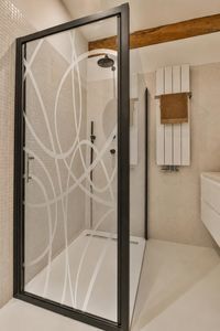 glass panel with sandblasting