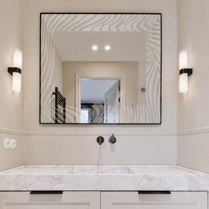 glass panel with sandblasting