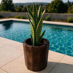 painted steel planter