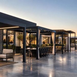 wall-mounted pergola