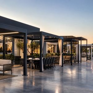 wall-mounted pergola