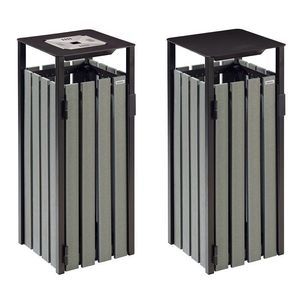 steel trash can