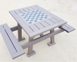 outdoor chess table