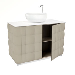 free-standing washbasin cabinet / wooden / contemporary / with drawers