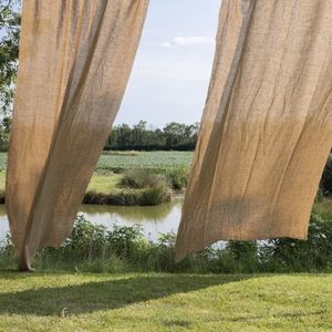 plain sheer curtain fabric