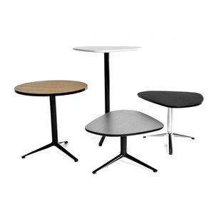 contemporary pedestal table / MDF / steel / contract