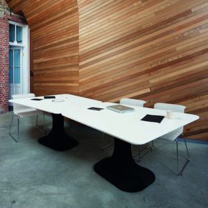 contemporary boardroom table / MDF / metal / rectangular